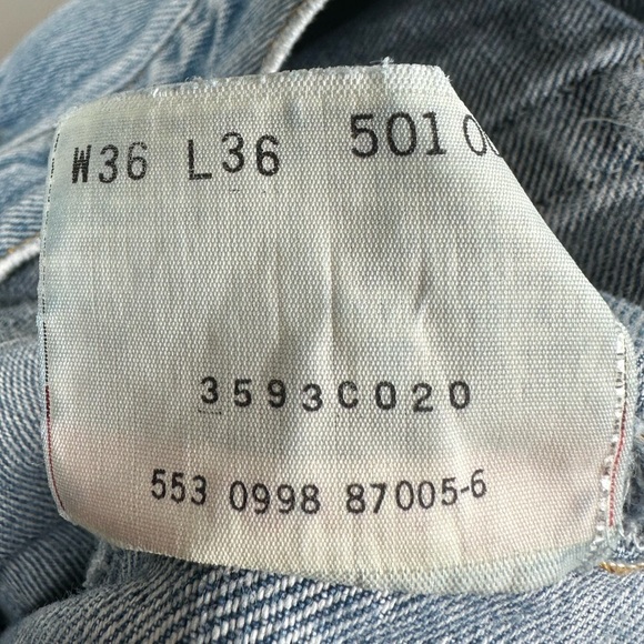 Vintage 90’s Levi’s 501xx Denim Blue Jeans Made in USA Size 32x32 - Picture 9 of 10